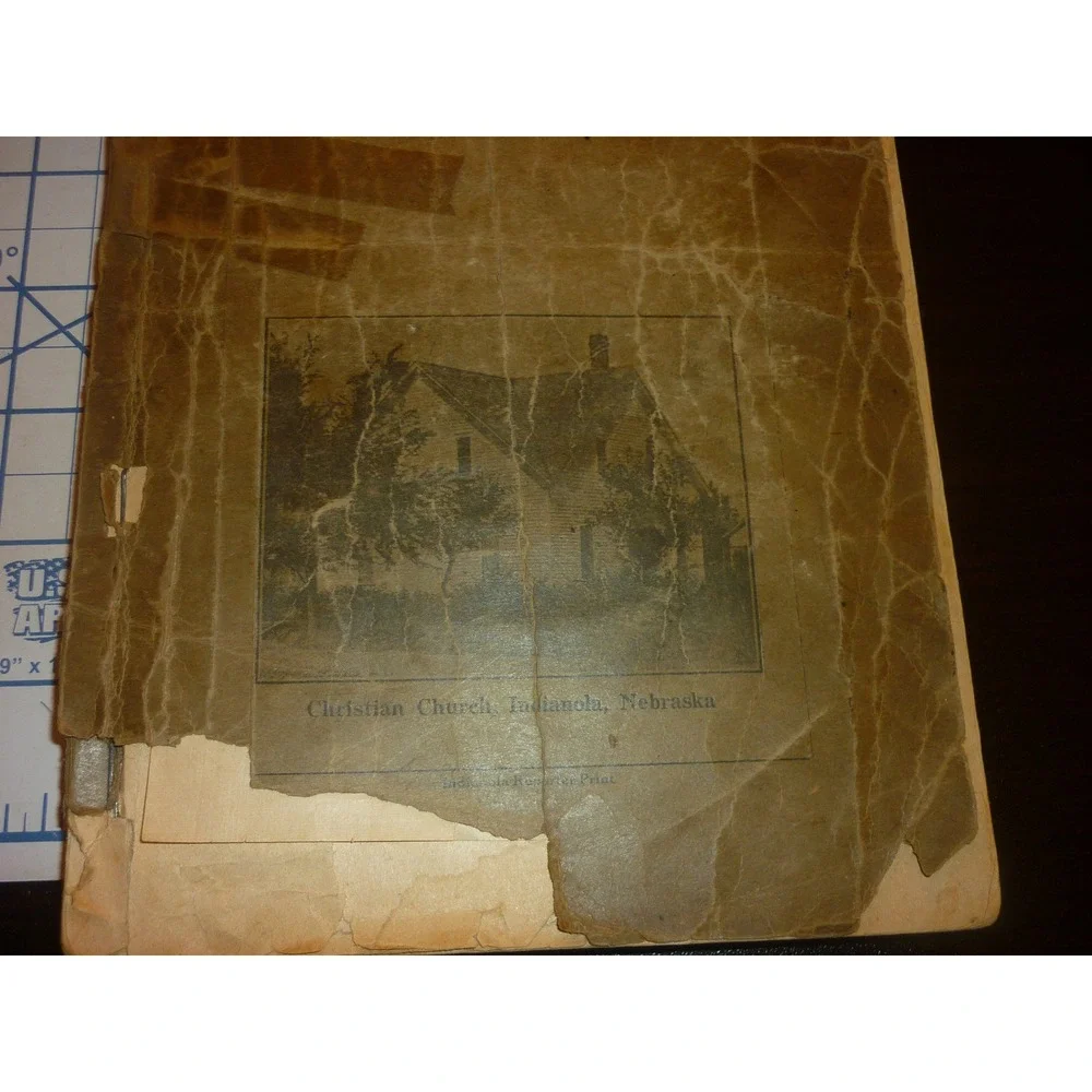 Antique Indianola Nebraska Cook Book Ladies Aid Christian Church  Recipes